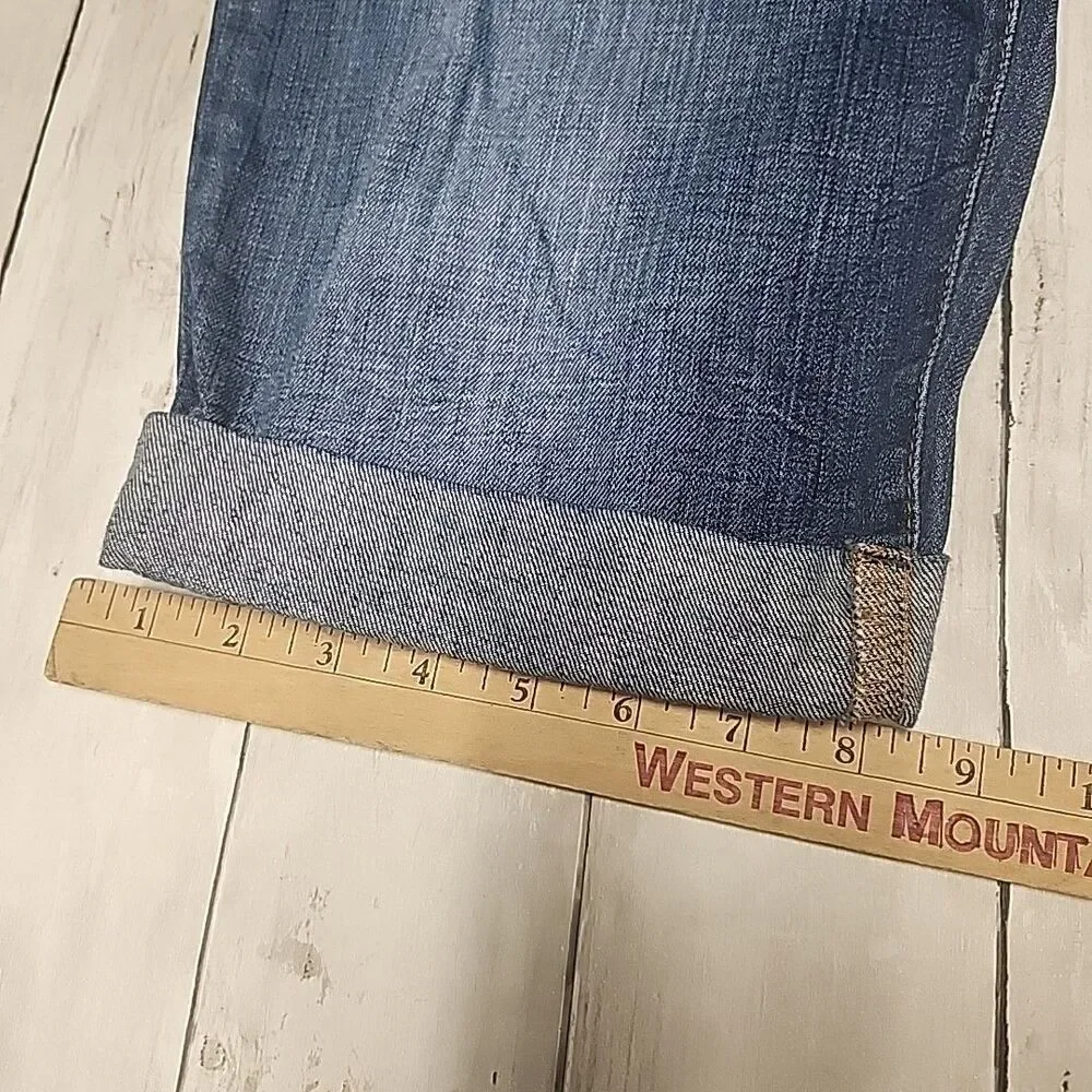 Joe's Jeans Rolled Honey Bermuda Shorts Paltrow Blue Denim Wash Low Rise W 28x12
